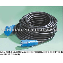 CEE Cable Power cable extension portable Cee 17 standard CE VDE approval